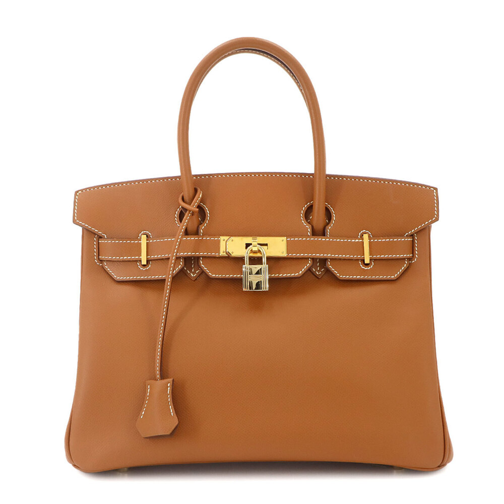 Hermes Birkin 30 Handbag, Epsom Leather, Gold, □J Stamp, Gold Hardware.